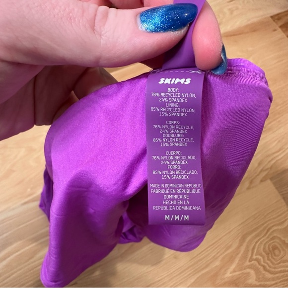 Skims Recycled High Leg Cheeky Swim Bikini Bottoms size Medium - Picture 4 of 5